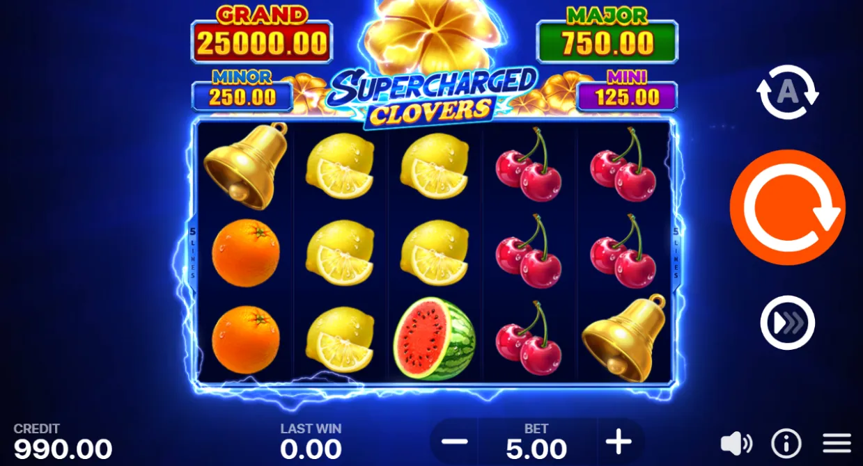 Supercharged Clovers: Hold and Win Slot